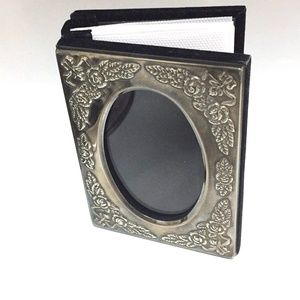 NEW Silver-plated small photo book holds 41 photos​ table-top